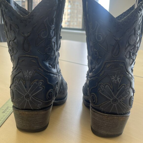 Lane Robin Snip Toe Booties Blue 7.5 - Picture 10 of 14